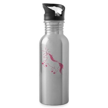 Amazing Unicorn - The Last Unicorn - Water bottle with straw - silver - Right