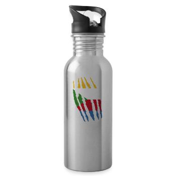 Claw Klaue Risse Herkunft Komoren png - Trinkflasche mit integriertem Trinkhalm - Lightsilver - Rechts