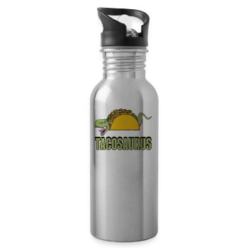 Tacosaurus lustiger Taco Rex Cinco De Mayo Feiertag - Trinkflasche mit integriertem Trinkhalm - Lightsilver - Rechts