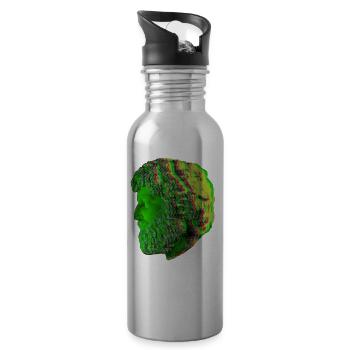 greece stutua - Water bottle with straw - silver - Right