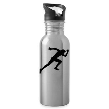 hurry up - Water bottle with straw - silver - Right