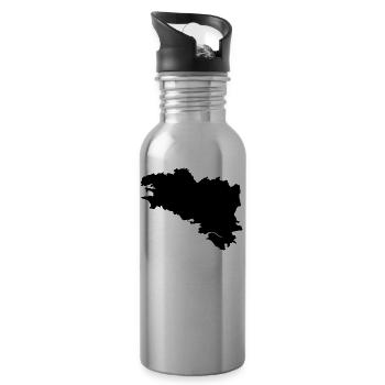 brittany card form 2603 p - Water bottle with straw - silver - Right
