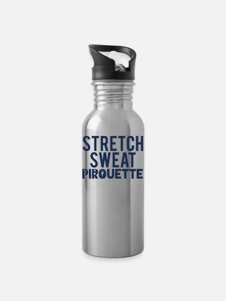 Ballet Gift Stretch - Sweat - Pirouette - Water bottle with straw - silver