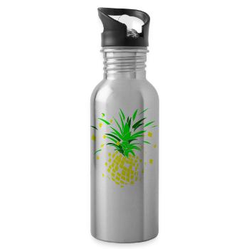 Pineapple fruity explosion - Water bottle with straw - silver - Right