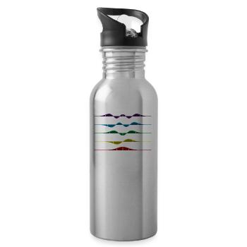 Harmonischer Oszillator - Trinkflasche mit integriertem Trinkhalm - Lightsilver - Rechts