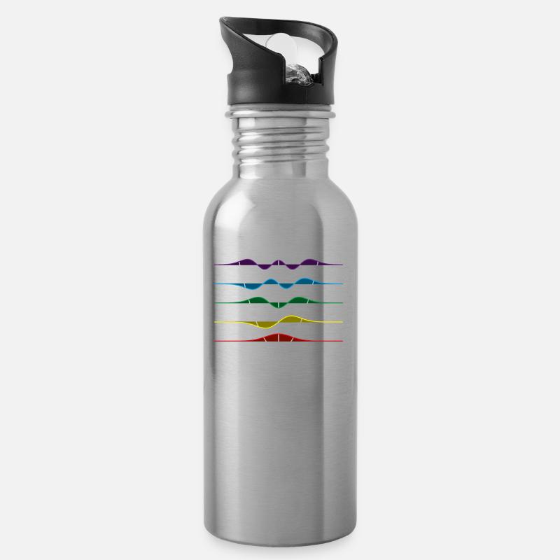 Harmonic oscillator - Water bottle with straw - silver