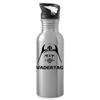 Vatertag Shirt - Trinkflasche mit integriertem Trinkhalm - Lightsilver - Rechts