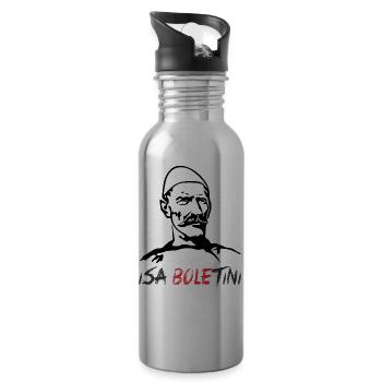 Albanischer Freiheitskämpfer Isa Boletini - Trinkflasche mit integriertem Trinkhalm - Lightsilver - Rechts
