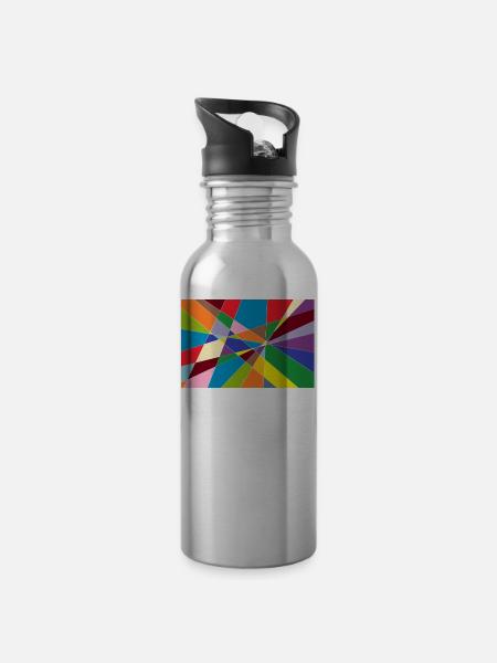 ABSTRACT 23-05-2018 - Water bottle with straw - silver
