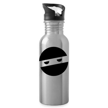 Cool Ninja! - Trinkflasche mit integriertem Trinkhalm - Lightsilver - Rechts