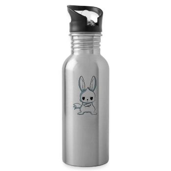 I sarcastic? No way! Rabbit - Water bottle with straw - silver - Right