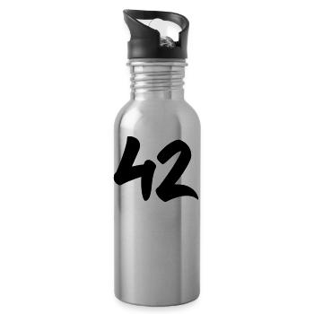 42 - The answer - Water bottle with straw - silver - Right