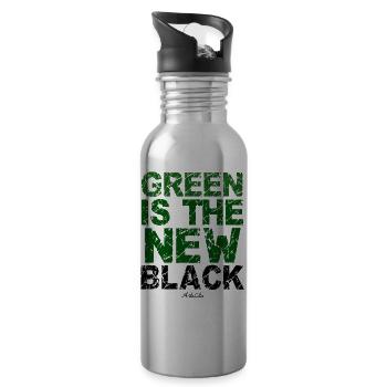 Green is the new black - Gourde avec paille intégrée - argent clair - Droite