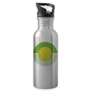 Tennis - Trinkflasche mit integriertem Trinkhalm - Lightsilver - Rechts