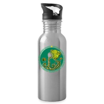 Sternzeichen Wassermann - Trinkflasche mit integriertem Trinkhalm - Lightsilver - Rechts