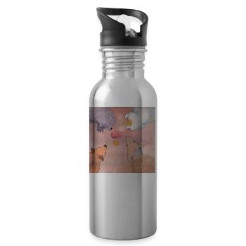 who Gets the Ball - Water bottle with straw - silver - Right