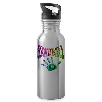 handball - Water bottle with straw - silver - Right