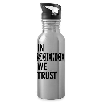 In Science we trust - Water bottle with straw - silver - Right