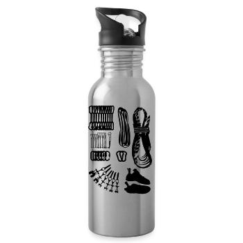 Set of Alpine Climbing Gear - Water bottle with straw - silver - Right