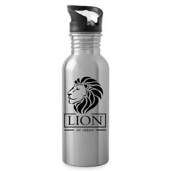 Lion of Judah Reggae Roots Rastafari Girls Hoodie - Trinkflasche mit integriertem Trinkhalm - Lightsilver - Rechts