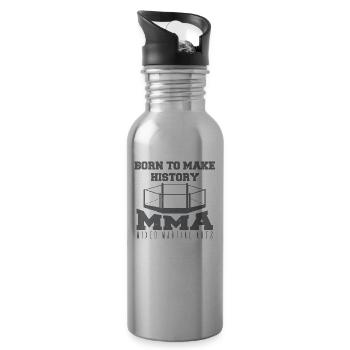 MMA - Trinkflasche mit integriertem Trinkhalm - Lightsilver - Rechts