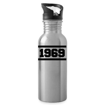 1969 - Water bottle with straw - silver - Right
