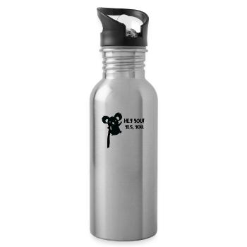Koala bear - Water bottle with straw - silver - Right