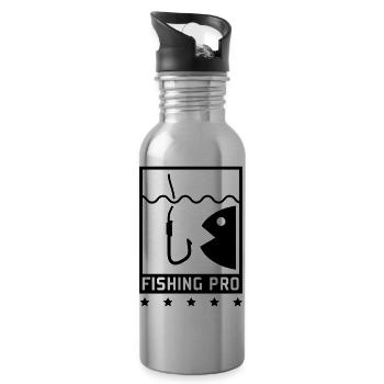 fisching_pro_f1 - Water bottle with straw - silver - Right