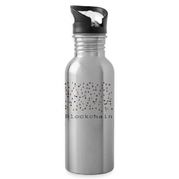 block Chain - Water bottle with straw - silver - Right