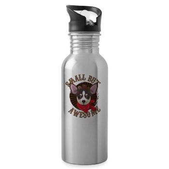 Chihuahua - Water bottle with straw - silver - Right