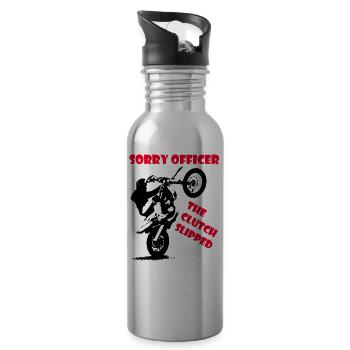 Chemise de motard 'Sorry Officer' - Gourde avec paille intégrée - argent clair - Droite
