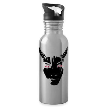 Devil girl - Trinkflasche mit integriertem Trinkhalm - Lightsilver - Rechts