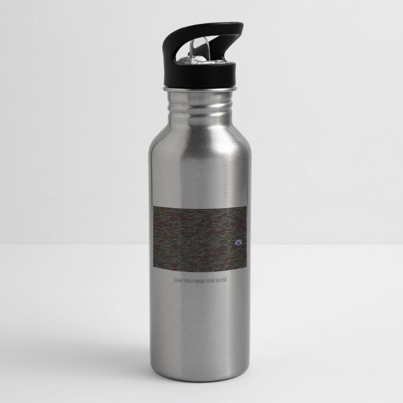 Programmeur, codeur, bugs, débogage Gourde avec paille intégrée