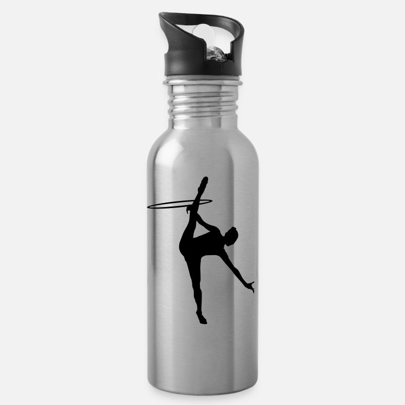 gymnastique rythmique 2 - Gourde avec paille intégrée - argent clair