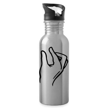 so_klein_issa - Trinkflasche mit integriertem Trinkhalm - Lightsilver - Rechts