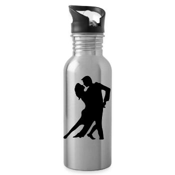 tanzpaar - Trinkflasche mit integriertem Trinkhalm - Lightsilver - Rechts