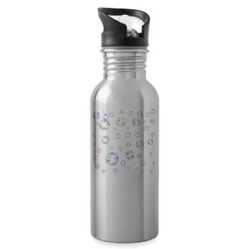 Seifenblasen - Trinkflasche mit integriertem Trinkhalm - Lightsilver - Rechts