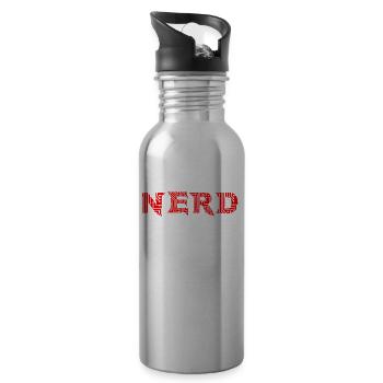 Computer Nerd - Trinkflasche mit integriertem Trinkhalm - Lightsilver - Rechts