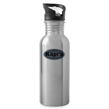 Kapitän, Käpt'n - Trinkflasche mit integriertem Trinkhalm - Lightsilver - Rechts