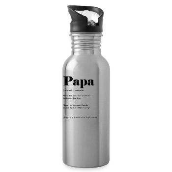 Papa - Trinkflasche mit integriertem Trinkhalm - Lightsilver - Rechts