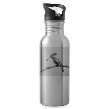 Vogel - Trinkflasche mit integriertem Trinkhalm - Lightsilver - Rechts