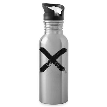 Chemise Punk Straight Edge vegan, pas de drogue - Gourde avec paille intégrée - argent clair - Droite
