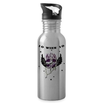 Favoriten - Trinkflasche mit integriertem Trinkhalm - Lightsilver - Rechts