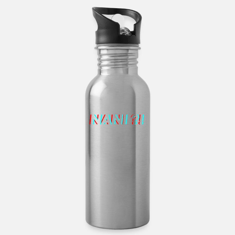 Nani Shirt Anime Meme - Trinkflasche mit integriertem Trinkhalm - Lightsilver