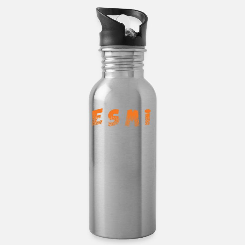 Einen Scheiß muss ich ESMI - Trinkflasche mit integriertem Trinkhalm - Lightsilver