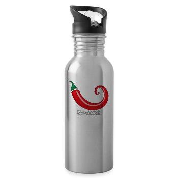 Section dorée en spirale de Fibonacci au piment - Gourde avec paille intégrée - argent clair - Droite