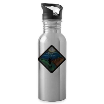 Moon Hater - Trinkflasche mit integriertem Trinkhalm - Lightsilver - Rechts