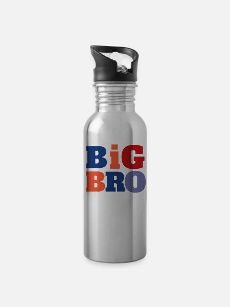 Big Bro Brother disant - Gourde avec paille intégrée - argent clair