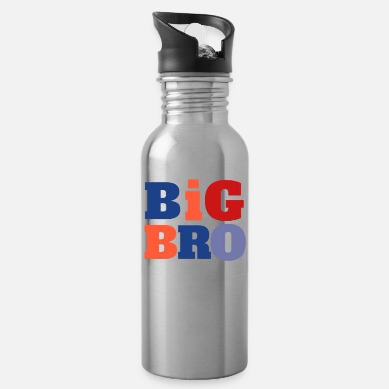 Big Bro Brother disant - Gourde avec paille intégrée - argent clair