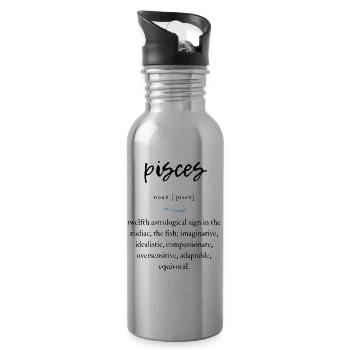 Pisces Convoluted Edition - Water bottle with straw - silver - Right